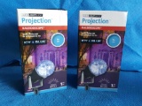 (2) NEW IN BOX LED lightshow projection Kaleidoscope icy blue
