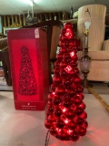 22 Inch red ball prelit Christmas Tree