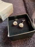 Solitaire CZ Stud earrings by Avon in box