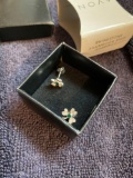 Rhinestone Shamrock Stud Earrings New in Box Avon