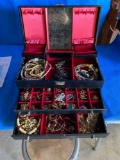 Huge multi level jewelry box full of jewelry