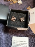 Sterling silver Knot earrings new in box by Avon