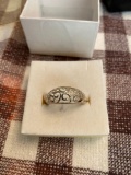 Ornate Sterling Silver ring in box