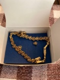 Vintage Heart Bracelet And Earring Gift Set