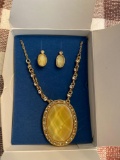 White Opalesque Medallion Gift Set in Box
