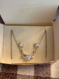 Beautiful Triple CZ Giftset Necklace and Earrings