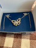 Pretty Pave Butterfly Gift Set New in Box