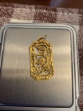 14K yellow gold Chinese Dragon Pendant