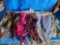 Ladies scarf grouping including vintage ECHO, Ellen Tracy, silks or satins, Winter scarves, sparkly