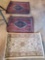 3 small rugs, oriental patterns