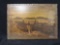 Meeting of the Transcontinental Railroad on Textured Wood Board