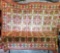King size patchwork quilt style comforter, rust, greens, yellows