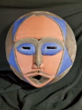 1 (of a pair) Carved wood mask, wall hanging