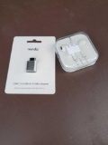 Nonda USB C to USB a 3.0 Mini adapter for Apple macbook and Mac pro plus earpods
