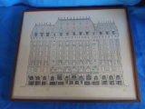 HOTEL ASTOR, FRAMED AND NUMBERED (in pencil) ARCHITECTURAL ART, FURBUSH - MUSEMECHE
