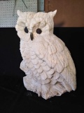 Lightweight rough molded 21-inch owl yard art / Ceramic chalk Style