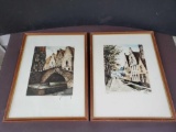 2 Vintage signed and numbered print, The Netherlands