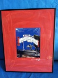 awesome retro art, signed and framed, Santa Monica Pier by Eric G Weaver