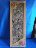 (1 of 3) In Box, 1 Inch Thick Hand carved wall art, Toucan birds