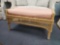 Wicker cushioned bench/coffee table
