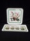 2 PORTMEIRION Botanical Garden MELAMINE Trays- square and rectangle