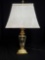 1 (of a pair) Beautiful BACCARAT CRYSTAL and brass Table Lamp with dimming switch, Art Deco, MCM