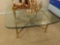 Mid-Century Labarge Brass & Glass Coffee Table Claw Foot Hollywood Regency