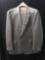 Men's Majer Grey Suit coat with slacks, stealth fighter plane pin