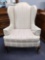 (1 of 2) Highend Upholstered Wingback Chair by Drexel Heritage