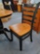1 (of a pair) Very Nice Black and Cherry Solid Wood Dining Chair