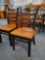 1 (of a pair) Very Nice Black and Cherry Solid Wood Dining Chair