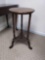 Tri-Footed Circular Wooden Accent Table, Made in Brazil