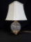 Brass and Glass Medium size table lamp, 3-way