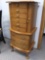 Oak wood jewelry armoire