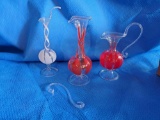 Beautiful blown glass miniature pouring vessels