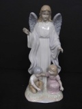 Guardian Angel Porcelain Figurine Children Boy & Girl 9