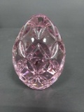 WATERFORD CRYSTAL Amethyst Egg Paperweight