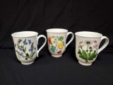 Vintage PORTMEIRION- 3 Botanical Garden Coffee Mugs