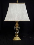 1 (of a pair) Beautiful BACCARAT CRYSTAL and brass Table Lamp with dimming switch, Art Deco, MCM