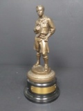 1950 Boy Scout award vintage metal statue