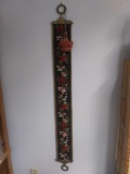 Corona Decor Co Embroidered Redbird Long Wall Tapestry with Brass Ends