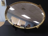 heavy duty gilded mirrored vanity tray