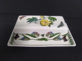 PORTMEIRION THE BOTANIC 1/4lb covered butter dish with spreading knife