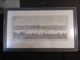Framed and Matted Print Behind Glass, Olfo Gotingen, MAINZ ANNO 1633