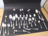 Large Grouping of OLD Flatware, some marked 1800s