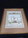 Darling Cross Stitch Framed and Matted fron 1983