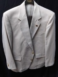 Men's Palm Beach for Tom Falveys of Florida Ivory/Beige suit coat with brown pants