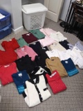 Large Group of Ladies' Sweaters with Petit Laundry Basket