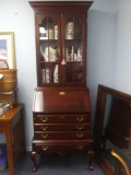 The Colonial Funiture Solid Wood Lighted Curio-top Secretary Desk
