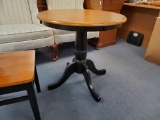 Very Nice Black and Cherry Solid Wood Dining Table, 30